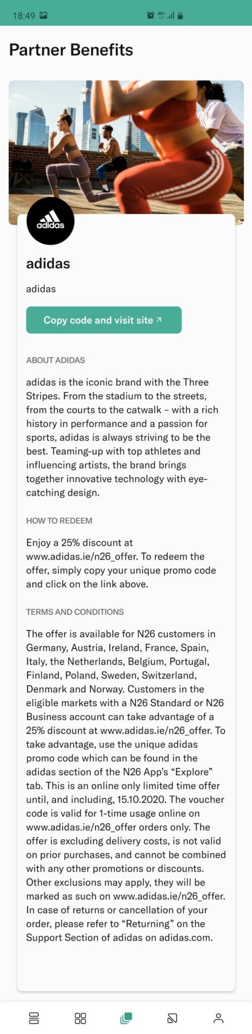 Adidas - Confirmação da promoção Adidas - Confirmação da promoção