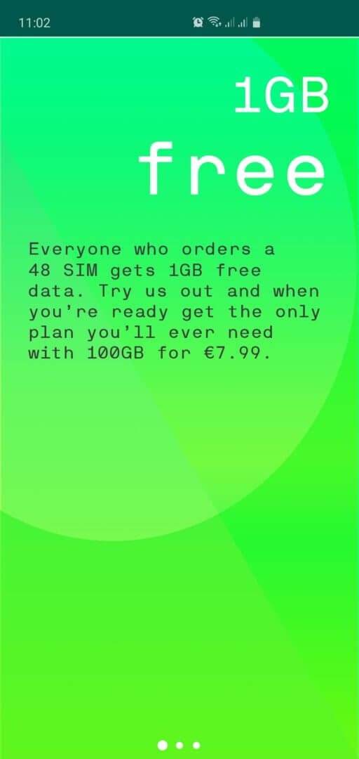 STEP 6 Pronto número ativado e os serviços serão estabelecidos em seguida, ele vem com 1GB free por uma semana, após isso o usuário deve comprar um pacote dos 3 disponíveis