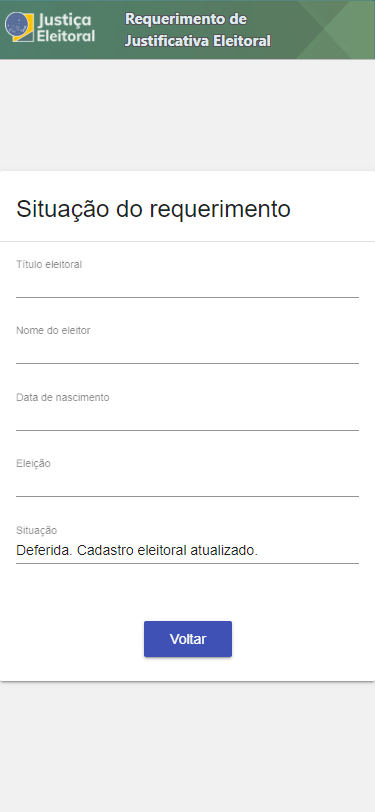 Justifica - Consulta requerimento