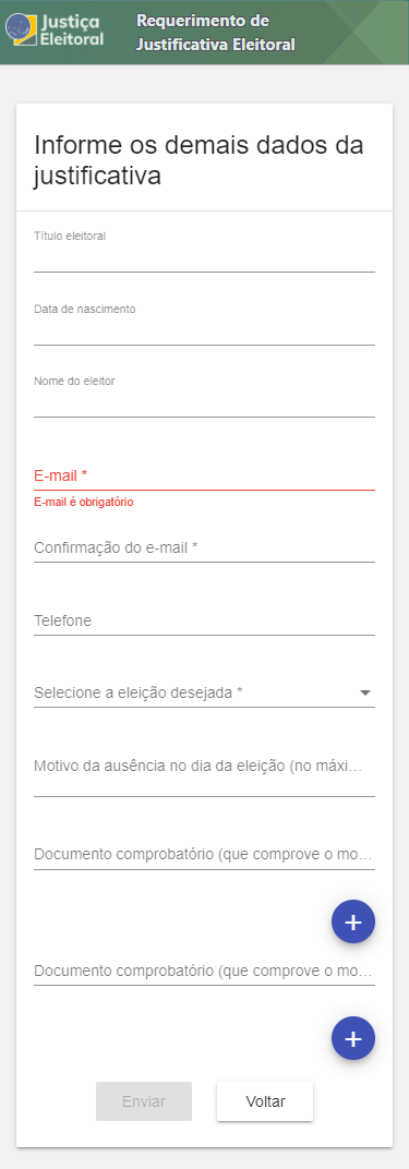 Justifica - Passo a passo 3 - Dados pessoais completo